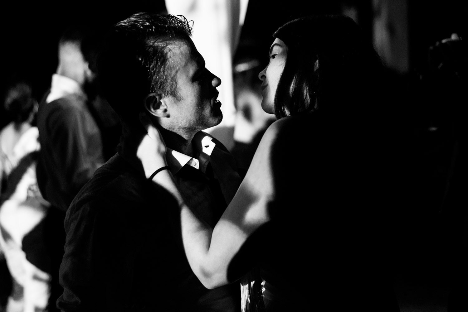 Sexy couple dancing during a wedding