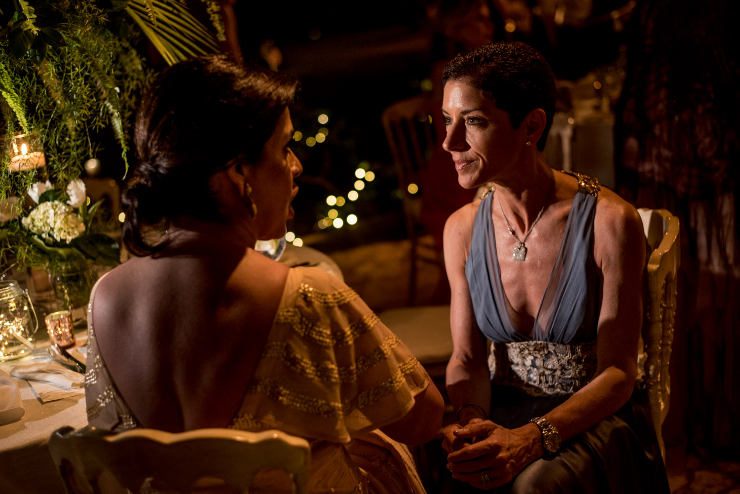 Candid photo of a woman lit with a grid