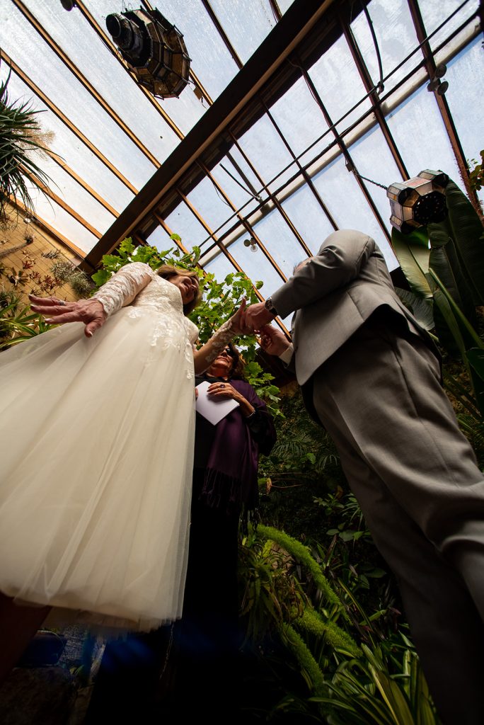 a man in a suit and a woman in a wedding dress.